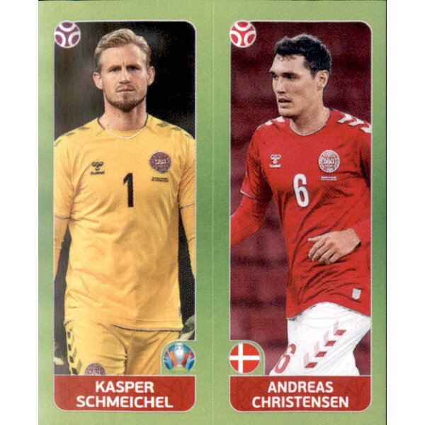 Panini EM 2020 Tournament 2021 - Sticker 150 - Kasper Schmeichel / Andreas Christensen - Dänemark