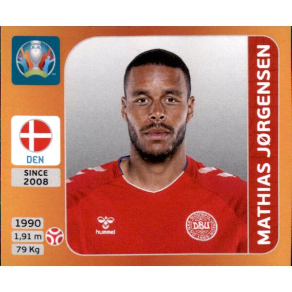 Panini EM 2020 Tournament 2021 - Sticker 160 - Mathias Jorgensen - Dänemark