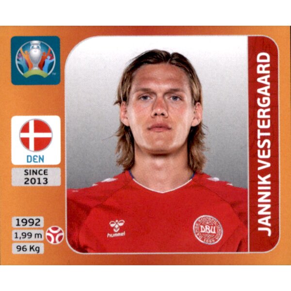 Panini EM 2020 Tournament 2021 - Sticker 164 - Jannik Vestergaard - Dänemark