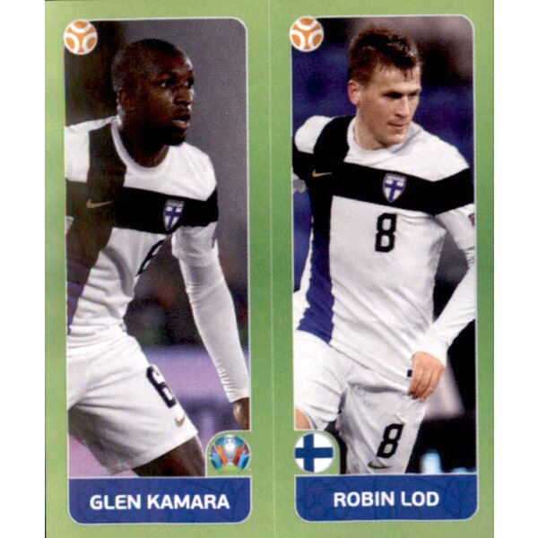 Panini EM 2020 Tournament 2021 - Sticker 201 - Glen Kamara / Robin Lod - Finnland