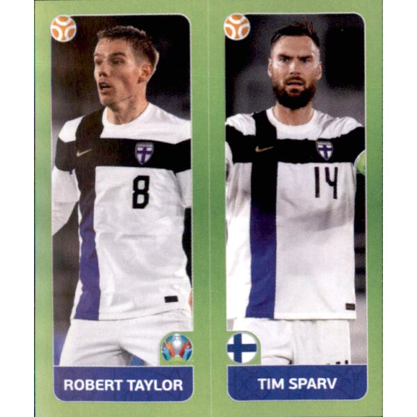 Panini EM 2020 Tournament 2021 - Sticker 202 - Robert Taylor / Tim Sparv - Finnland