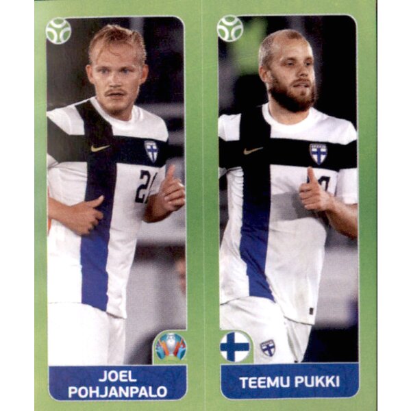 Panini EM 2020 Tournament 2021 - Sticker 203 - Joel Pohjanpalo / Teemu Pukki - Finnland