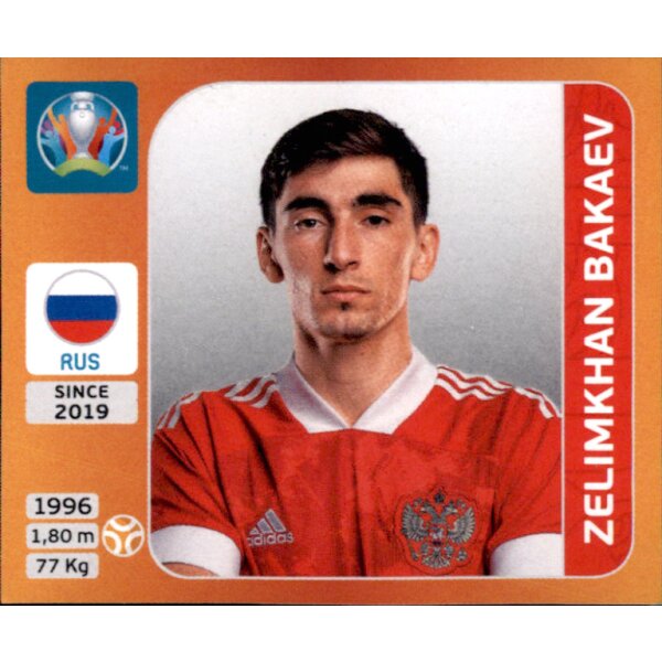 Panini EM 2020 Tournament 2021 - Sticker 218 - Zelimkhan Bakaev - Russland