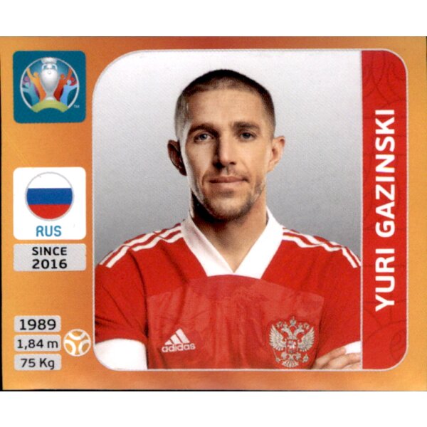 Panini EM 2020 Tournament 2021 - Sticker 221 - Yuri Gazinski - Russland