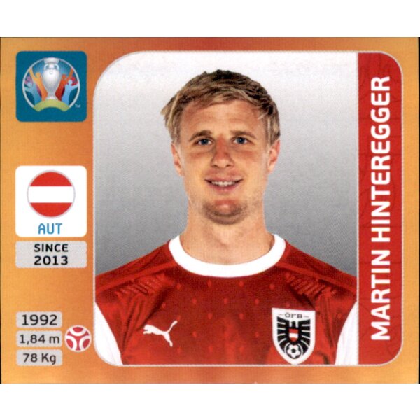 Panini EM 2020 Tournament 2021 - Sticker 240 - Martin Hinteregger - Österreich