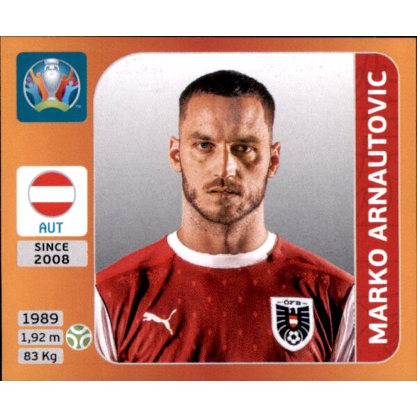 Panini EM 2020 Tournament 2021 - Sticker 252 - Marko Arnautovic - Österreich