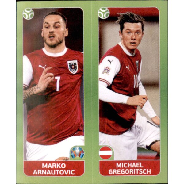 Panini EM 2020 Tournament 2021 - Sticker 261 - Marko Arnautovic / Michael Gregoritsch - Österreich