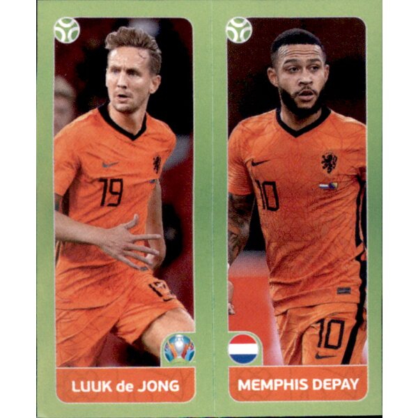 Panini EM 2020 Tournament 2021 - Sticker 267 - Luuk de Jung / Memphis Depay - Niederlande