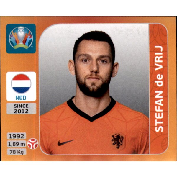 Panini EM 2020 Tournament 2021 - Sticker 274 - Stefan de Vrij - Niederlande