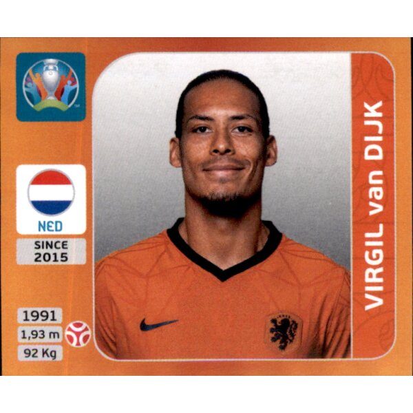 Panini EM 2020 Tournament 2021 - Sticker 277 - Virgil van Dijk - Niederlande