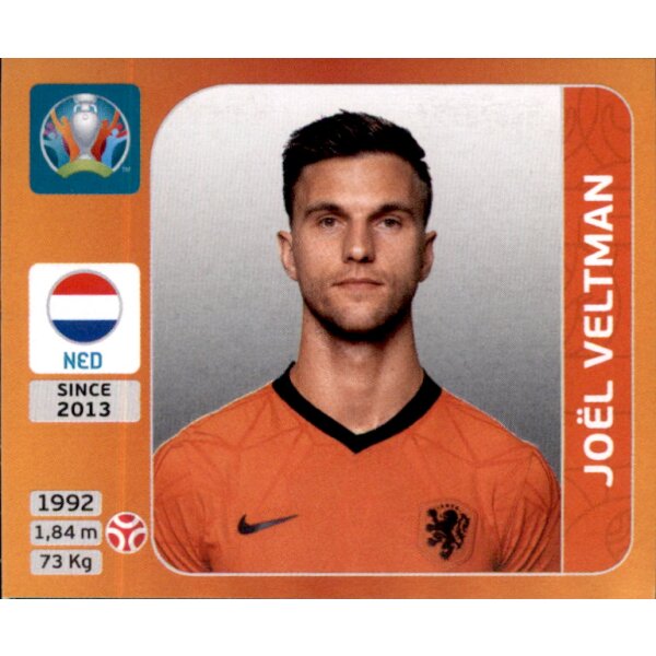 Panini EM 2020 Tournament 2021 - Sticker 278 - Joël Veltman - Niederlande