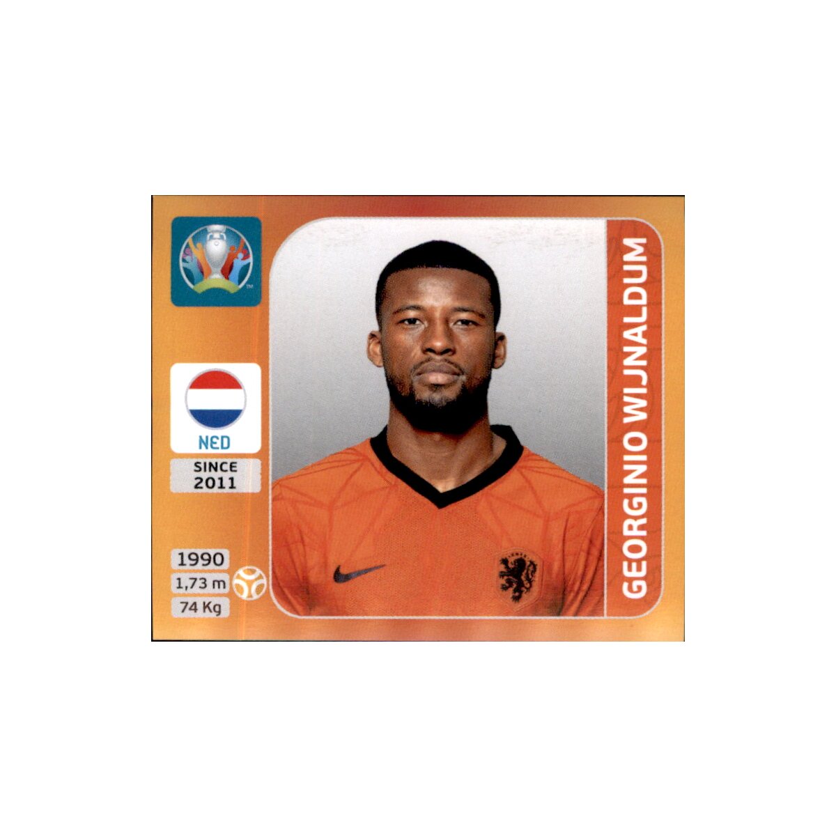 Panini Em 2020 Tournament 2021 Sticker 284 Georginio Wijnaldum 0 39