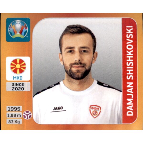 Panini EM 2020 Tournament 2021 - Sticker 291 - Damjan Shishkovski - Nordmazedonien