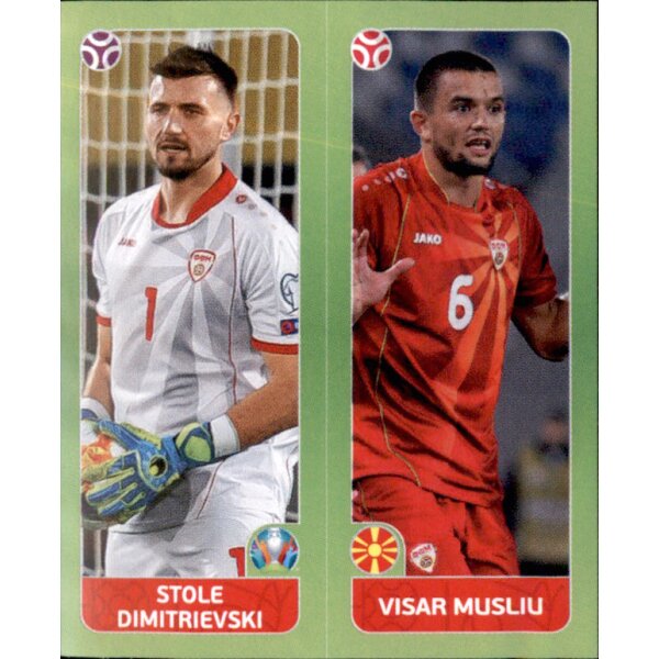 Panini EM 2020 Tournament 2021 - Sticker 310 - Stole Dimitrievski / Visar Musliu - Nordmazedonien