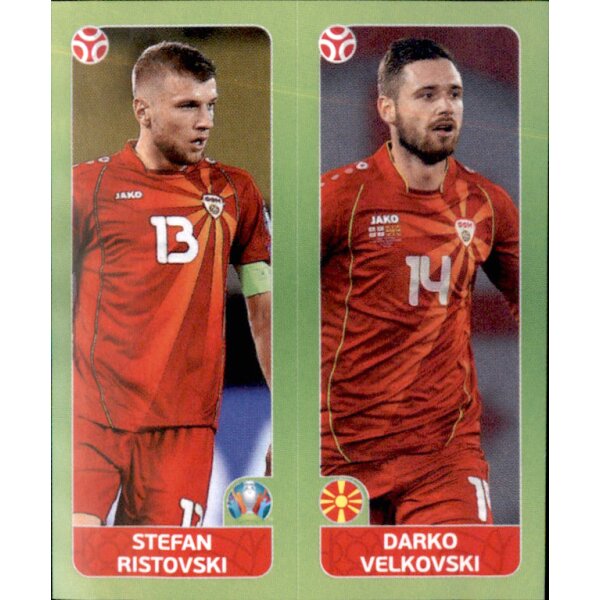 Panini EM 2020 Tournament 2021 - Sticker 311 - Stefan Ristovski / Darko Velkovski - Nordmazedonien