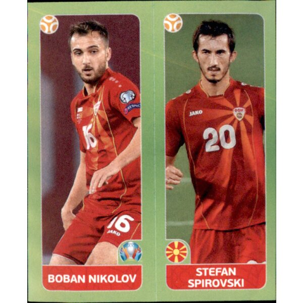 Panini EM 2020 Tournament 2021 - Sticker 314 - Boban Nikolov / Stefan Spirovski - Nordmazedonien