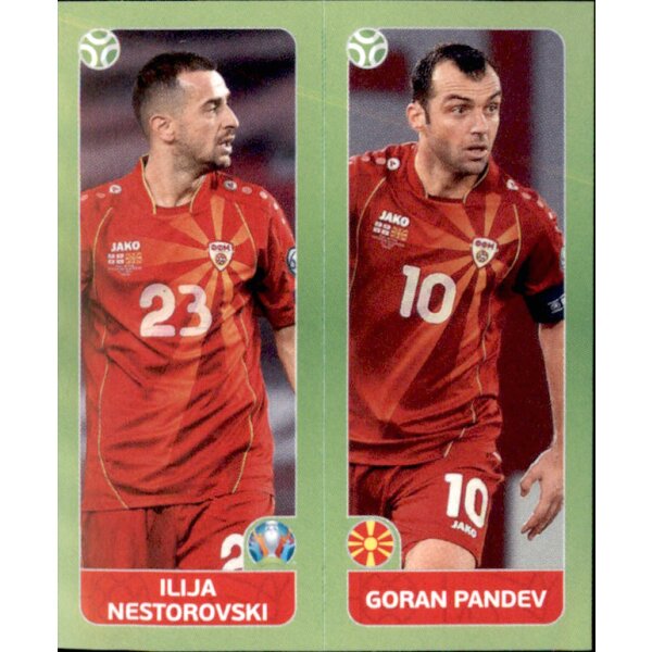 Panini EM 2020 Tournament 2021 - Sticker 315 - Ilija Nestorovski / Goran Pandev - Nordmazedonien