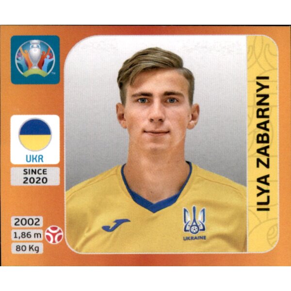 Panini EM 2020 Tournament 2021 - Sticker 330 - Ilya Zabarnyi - Ukraine