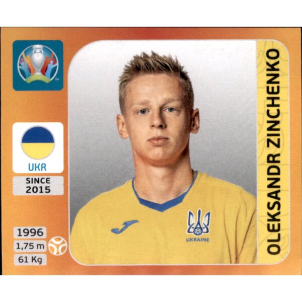 Panini EM 2020 Tournament 2021 - Sticker 339 - Oleksandr Zinchenko - Ukraine