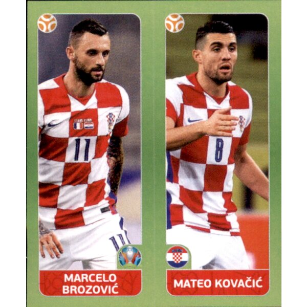 Panini EM 2020 Tournament 2021 - Sticker 370 - Marcelo Brozovic / Mateo Kovacic - Kroatien