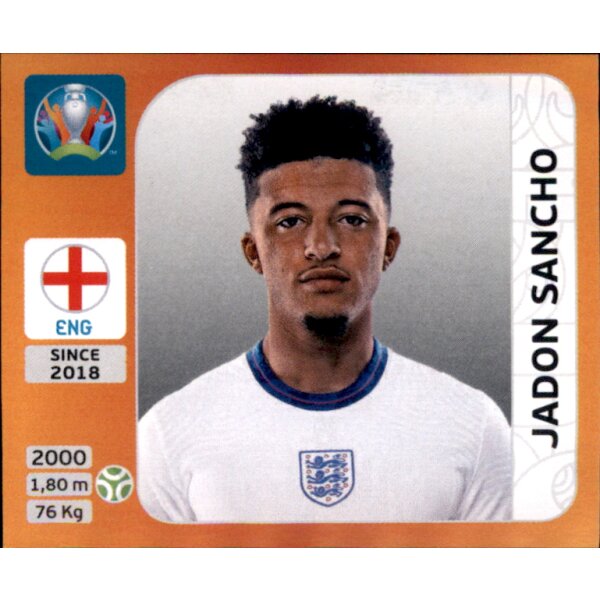 Panini EM 2020 Tournament 2021 - Sticker 420 - Jadon Sancho - England