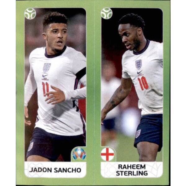 Panini EM 2020 Tournament 2021 - Sticker 427 - Jadon Sancho / Raheem Sterling - England