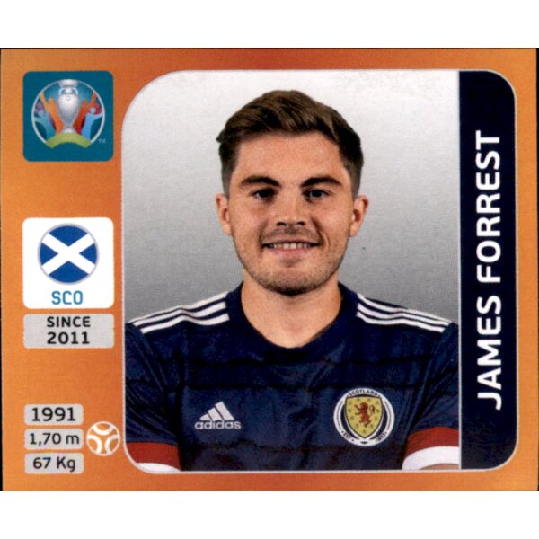 Panini EM 2020 Tournament 2021 - Sticker 446 - James Forrest - Schottland