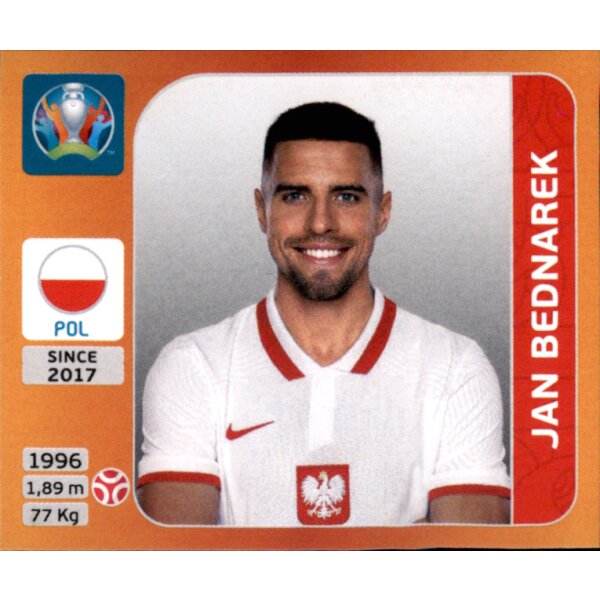 Panini EM 2020 Tournament 2021 - Sticker 462 - Jan Bednarek - Polen