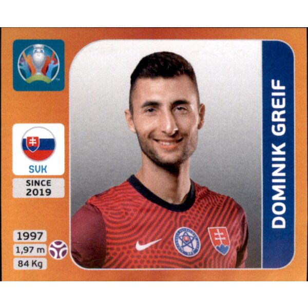 Panini EM 2020 Tournament 2021 - Sticker 494 - Dominik Greif - Slowakei