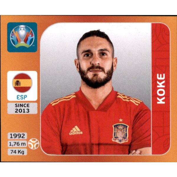 Panini EM 2020 Tournament 2021 - Sticker 524 - Koke - Spanien