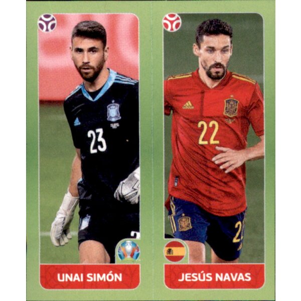 Panini EM 2020 Tournament 2021 - Sticker 534 - Unai Simon / Jesus Navas - Spanien