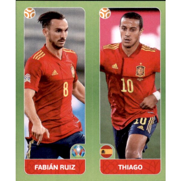 Panini EM 2020 Tournament 2021 - Sticker 537 - Fabian Ruiz / Thiago - Spanien