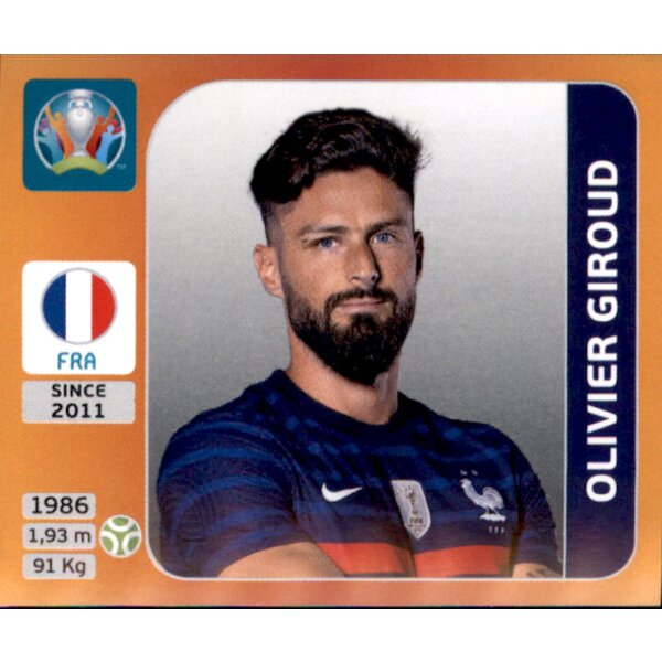 Panini EM 2020 Tournament 2021 - Sticker 588 - Olivier Giroud - Frankreich