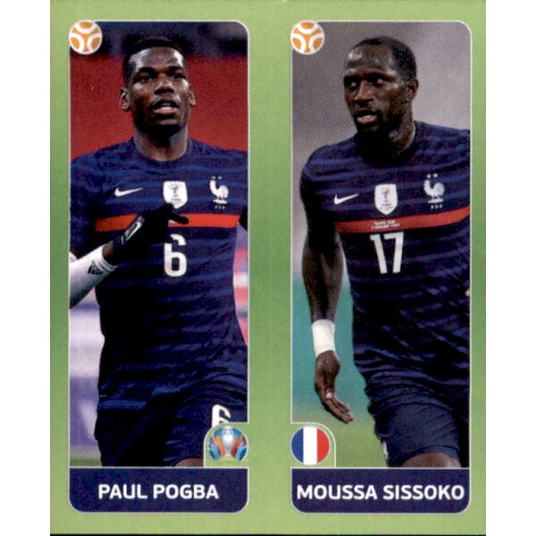 Panini EM 2020 Tournament 2021 - Sticker 595 - Paul Pogba / Moussa Sissoko - Frankreich