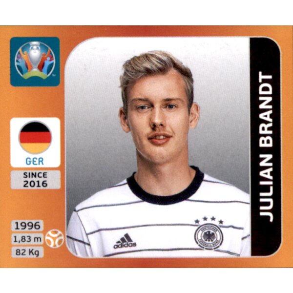 Panini EM 2020 Tournament 2021 - Sticker 613 - Julian Brandt - Deutschland