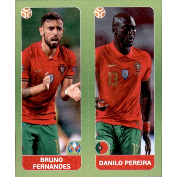 Panini EM 2020 Tournament 2021 - Sticker 655 - Bruno Fernandes / Danilo Pereira - Portugal