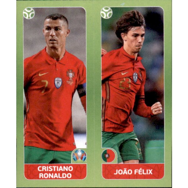 Panini EM 2020 Tournament 2021 - Sticker 657 - Cristiano Ronaldo / Joao Felix - Portugal