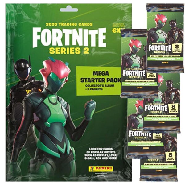 Fortnite 2021 Serie 2 - Trading Cards - 1 Starter + 5 Booster