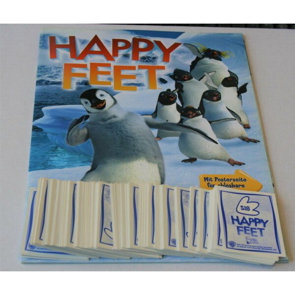 Happy Feet  - Sammelsticker - Komplettsatz + Album