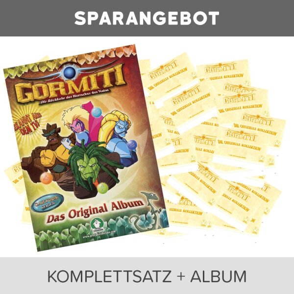 Gormiti, die Rückkehr der Herrscher der Natur - Sammelsticker - Komplettsatz + Album