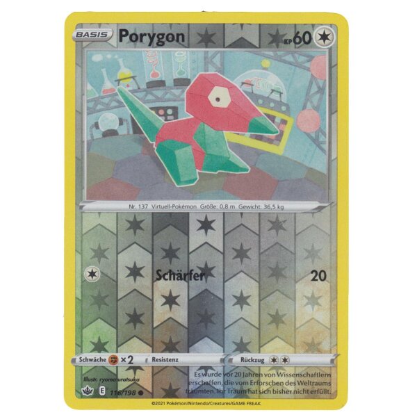 116/198 - Porygon - Reverse Holo