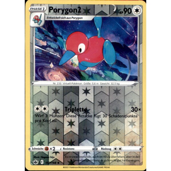 117/198 - Porygon2 - Reverse Holo