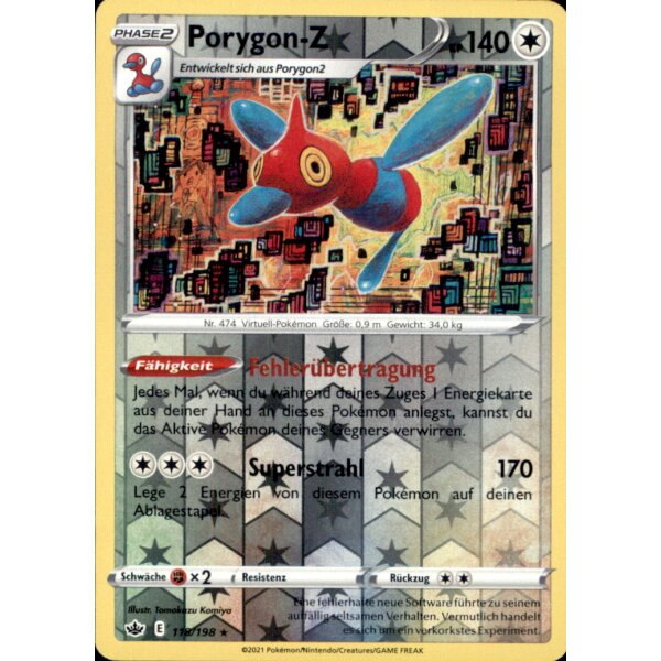 118/198 - Porygon-Z - Reverse Holo