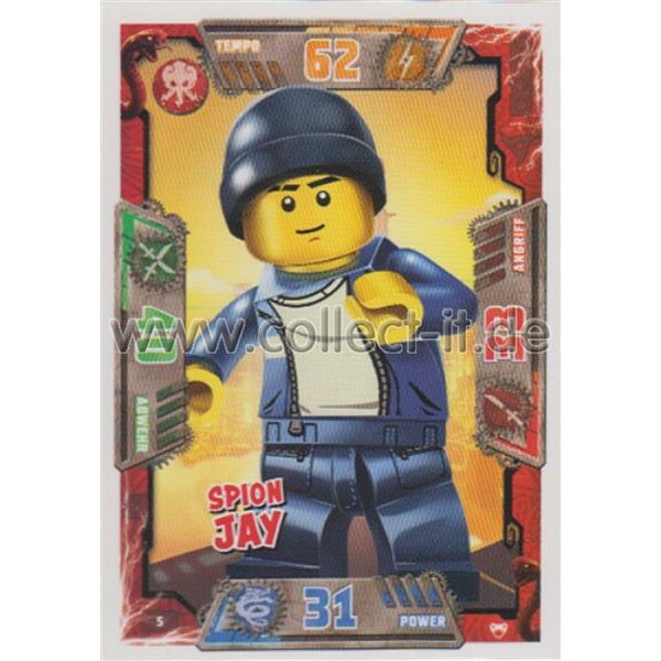 005 - Spion Jay - Helden Karte - LEGO Ninjago SERIE 2