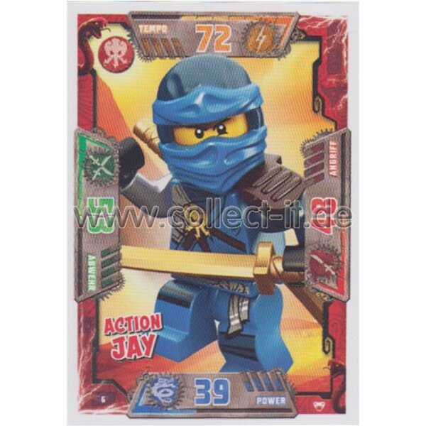 006 - Action Jay - Helden Karte - LEGO Ninjago SERIE 2