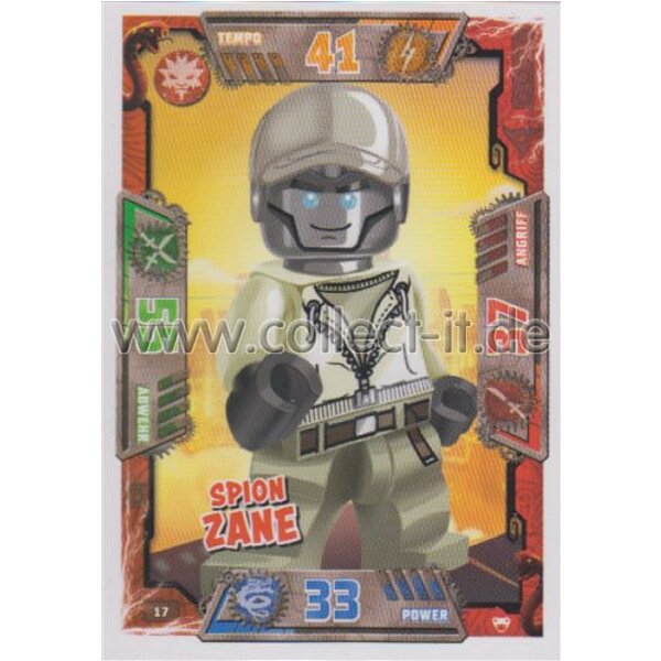 017 - Spion Zane - Helden Karte - LEGO Ninjago SERIE 2