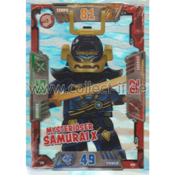 026 - Mysteriöser Samurai X - Helden Karte - LEGO Ninjago SERIE 2