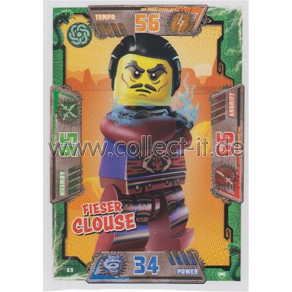 089 - Fieser Clouse - Schurken Karte - LEGO Ninjago SERIE 2