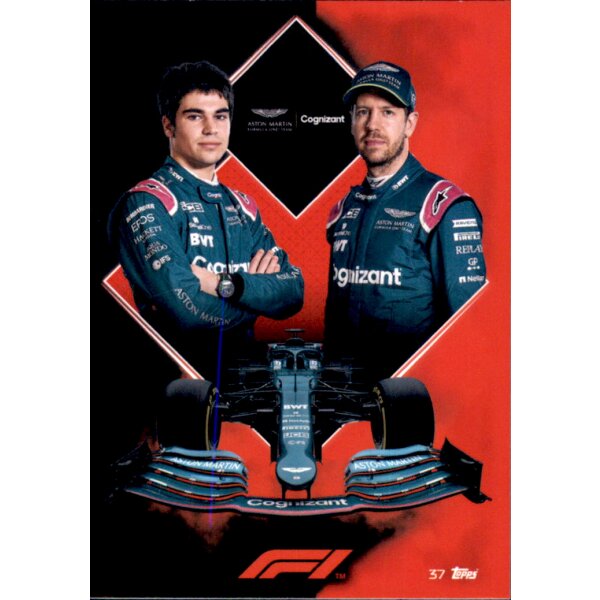 37 - Aston Martin Cognizant Formula One Team Card - 2021