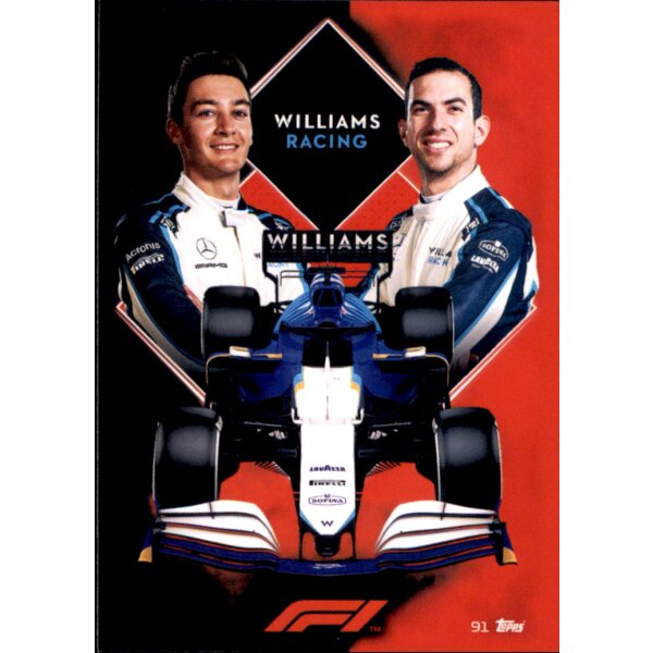 91 - Williams Racing Team Card - 2021